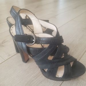 Coach strappy black high heels